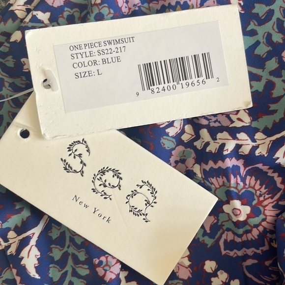 NWT SEA New York Rosita Ruffle One Piece Swimsuit SZ L - Picture 8 of 9